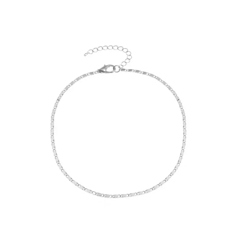 Simple Beach Chain Anklet Silver Color Ball Pendant Anklet Summer Beach Bracelets Frosted Beads Anklets Bracelet Women Jewelry