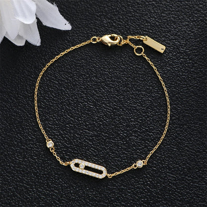 New Zircon Clasp Adjustable Bracelet For Women Summer Fashion Simple Commuting Bracelet For Girls Party Jewelry Gift