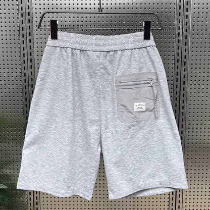 HKSH Spring Summer New Men's Tide Shorts Pacthwork Loose Korean Pockets Sports Cool Capris Basketball Knee Length Pants HK0822