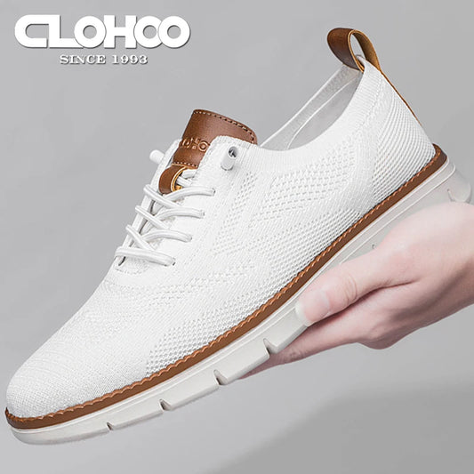 CLOHOO Brand Exclusive Breathable Mesh Athletic Casual Men's Shoes Comfortable Soft Sole Hiking Shoes