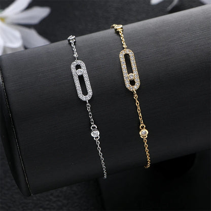 New Zircon Clasp Adjustable Bracelet For Women Summer Fashion Simple Commuting Bracelet For Girls Party Jewelry Gift