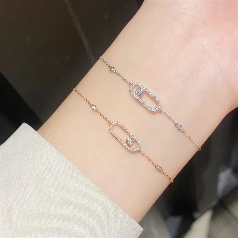 New Zircon Clasp Adjustable Bracelet For Women Summer Fashion Simple Commuting Bracelet For Girls Party Jewelry Gift